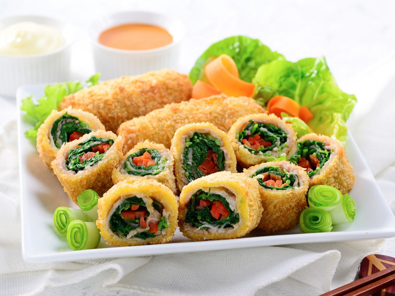 Spinach Rolled Meat