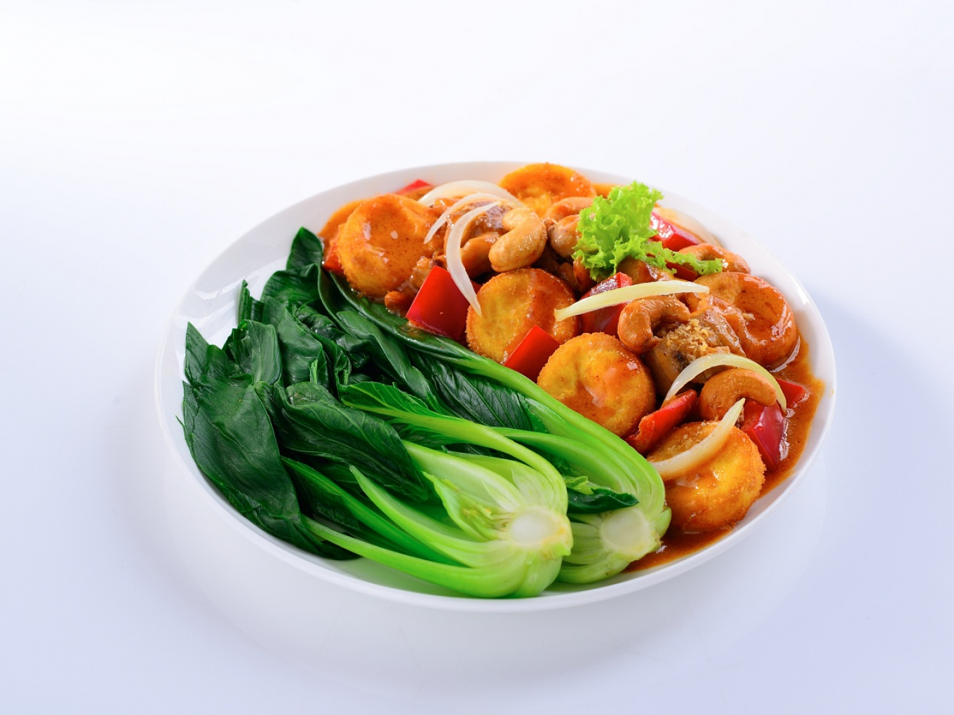 Tumis Bokcoy dengan Tofu dan Mede