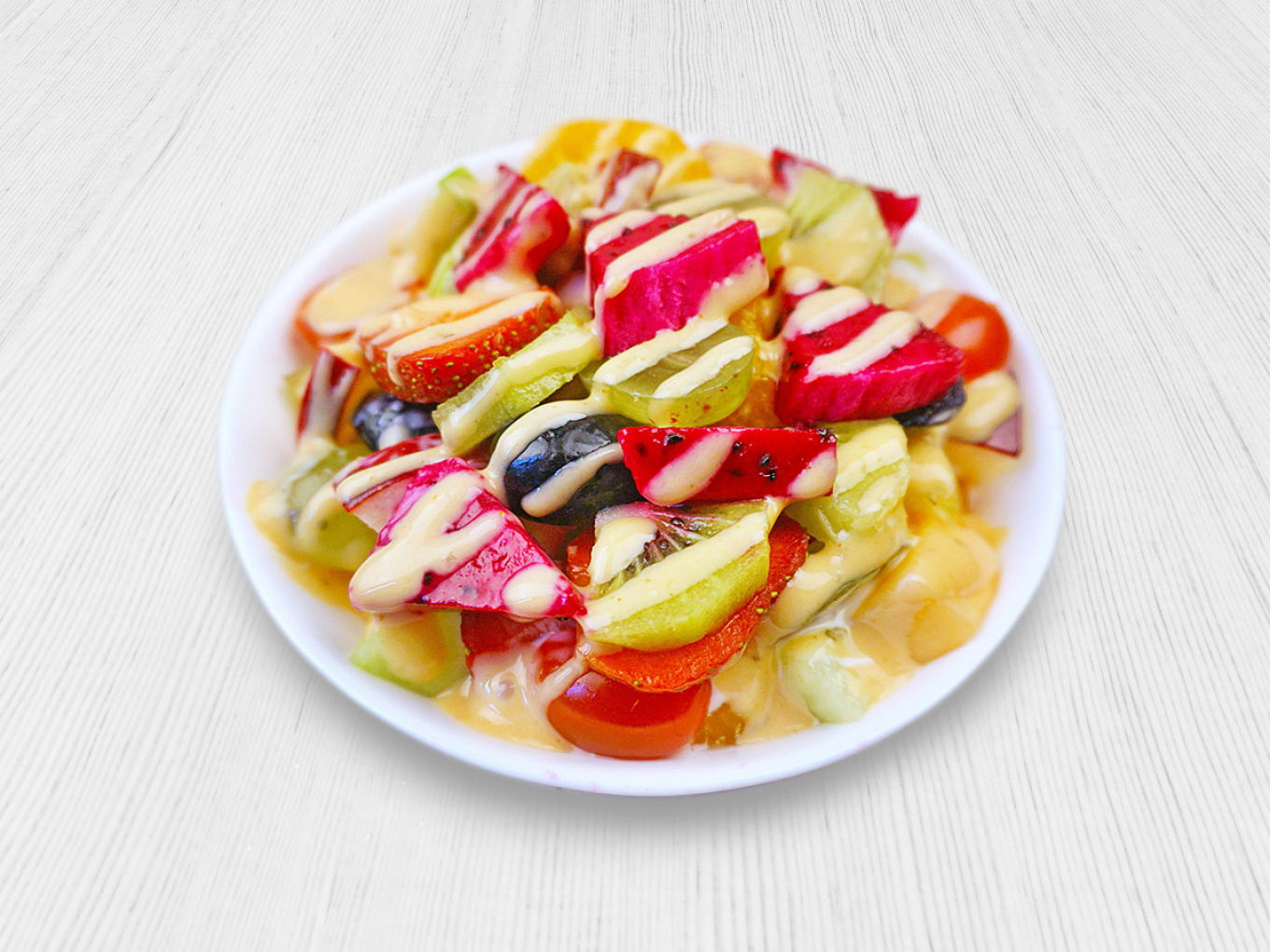 Salad Buah dengan Thousand Island