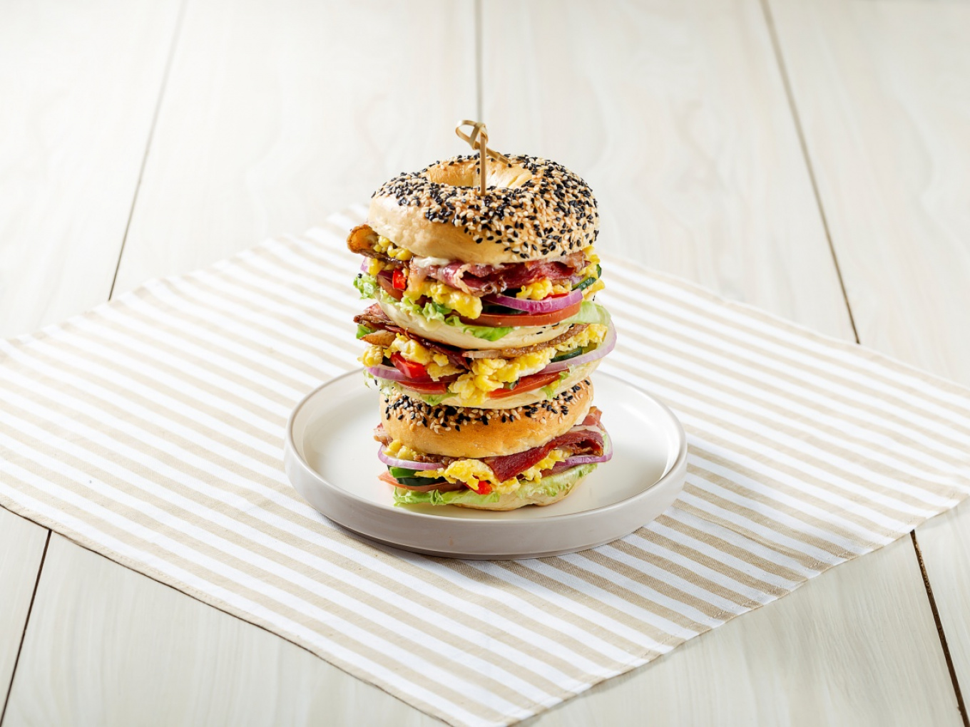 Sandwich Bagel Tower